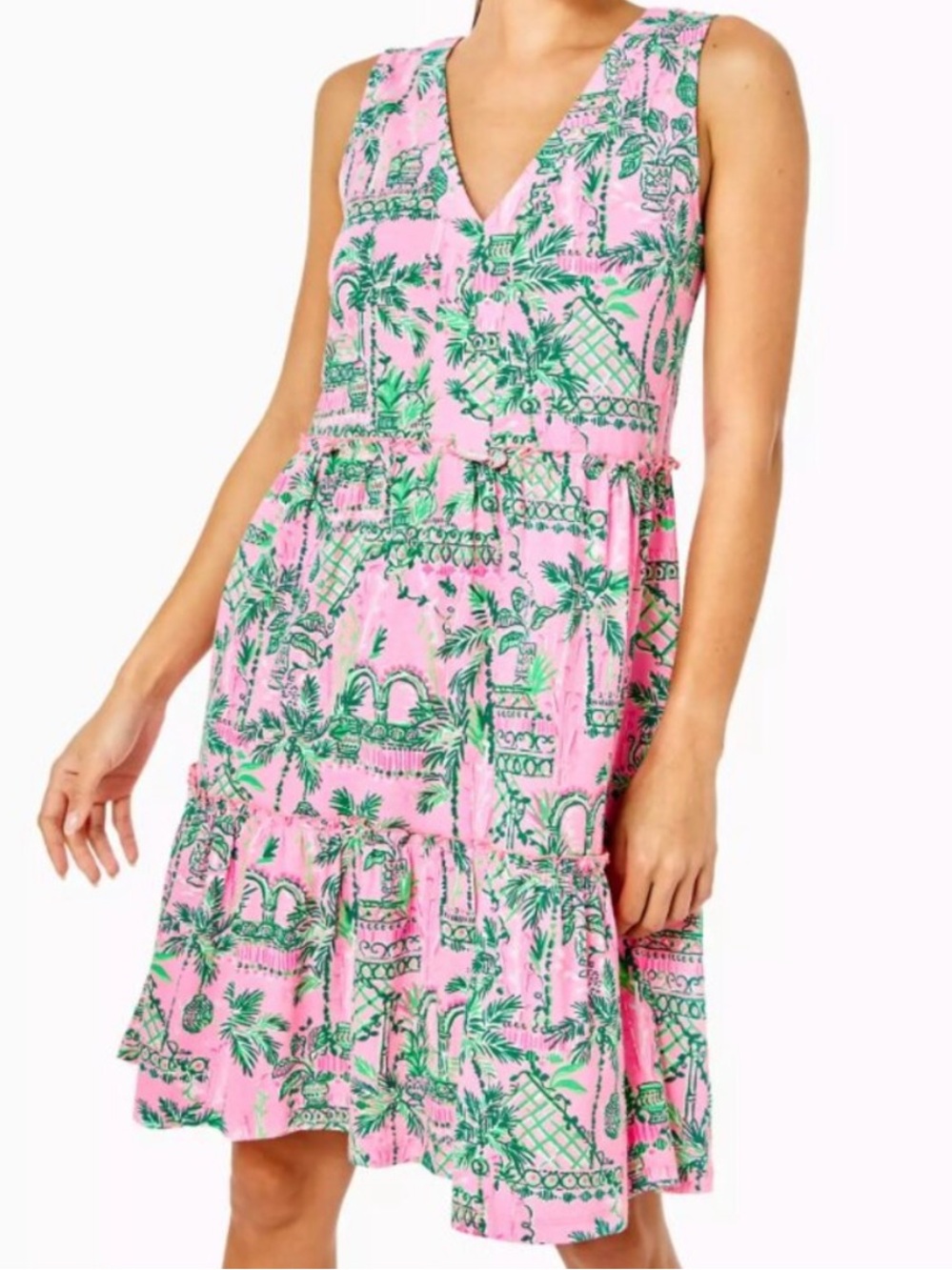 NWT Lilly Pulitzer Sz XS Lorina Swing Dress Mandevilla Baby Always Worth It